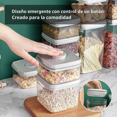 Vista 3 de Ankou Contenedor Hermético para Almacenamiento de Alimentos - 0,32 QT (380ml) Pequeños Contenedores Emergentes con Tapa, Contenedores Apilables Sin