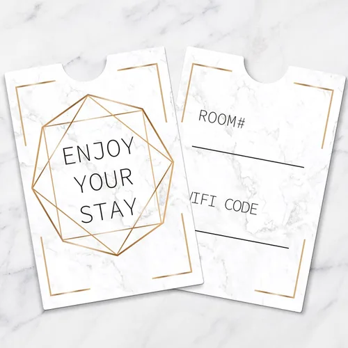 Vista 7 de Geyee 500 fundas para tarjetas de hotel para llaves de hotel, 2.4 x 3.5 pulgadas (estilo clásico)