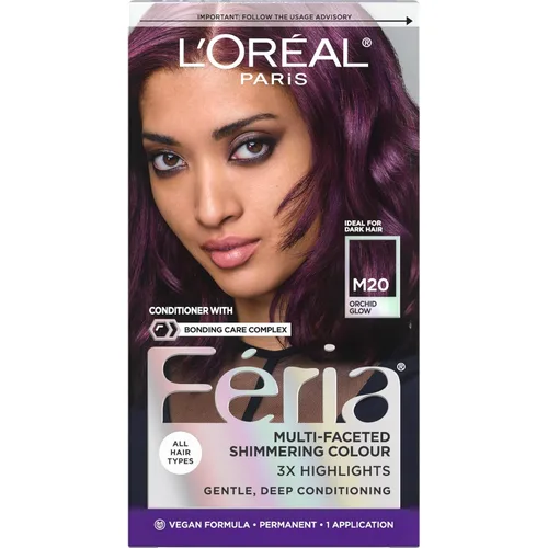 Vista 75 de L'Oreal Paris Feria - Tinte permanente brillante multifacético para el cabello, tinte de alta intensidad para reflejos 3X, 10 negro azabache