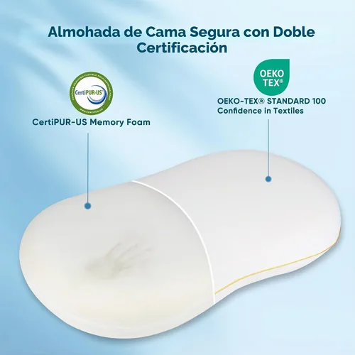 Vista 6 de Almohada cervical refrescante para dormir de lado, almohada cervical refrescante para dormir de lado, almohadas de espuma viscoelástica para dormir