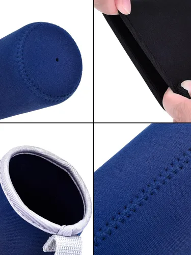 Vista 5 de Paquete de 2 fundas de neopreno para botellas de agua de 18 a 19.4 onzas, fundas antideslizantes para botellas con correa de transporte, fundas