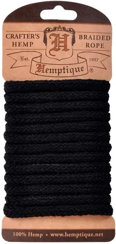 Vista 8 de Hemptique Tarjeta de cuerda de cáñamo, hecha con amor, colgador de plantas, álbum de recortes, jardinería, macramé, decoración del hogar