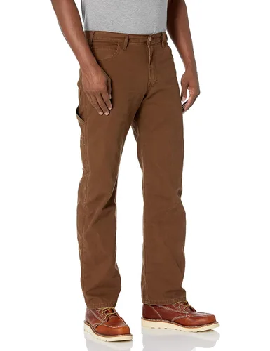 Vista 16 de Dickies Jeans de carpintero para hombre, ajuste relajado, pierna recta, Negro, 30 x 30