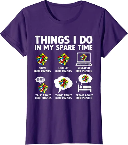 Vista 12 de Things I Do in My Spare Time Cube Puzzle Speed Cubing Camiseta