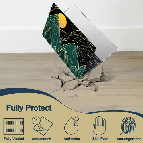 Vista 26 de Funda compatible con MacBook Air de 11 pulgadas 2015-2010 A1465 A1370, diseño impreso de plástico para laptop, carcasa protectora Air de 11.6