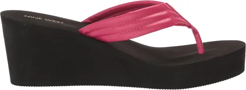 Vista 6 de NINE WEST Sandalias de cuña Spins para mujer, Magenta 650