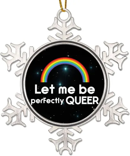 Vista 9 de Adornos de decoración de árbol LGBT Pride United by Love Adornos para árbol de Navidad gay, igualdad de género, orgullo arcoíris LGBTQ, Mes