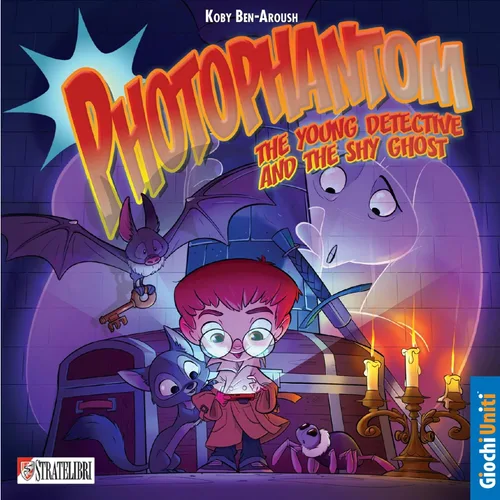 Vista 5 de Giochi Uniti Juego de mesa Photophantom Juego de estrategia con temática de fantasma espeluznante Juego de detectives Divertido juego familiar