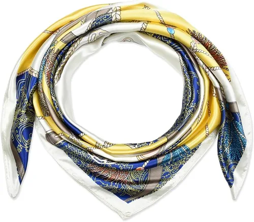 Vista 98 de corciova - Bufanda cuadrada grande para mujer, diadema sedosa para cabello rizado, lazo para dormir por la noche, bandana a la moda, 35 x 35