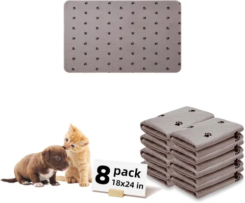 Vista 12 de PUPTECK Almohadillas lavables para orina para perros – Almohadillas impermeables reutilizables de entrenamiento para cachorros – Tapete de parto