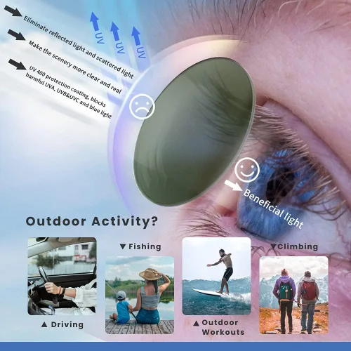 Vista 6 de Gafas plegables bloqueo de luz azul visión nocturna gafas de sol unisex con funda portátil