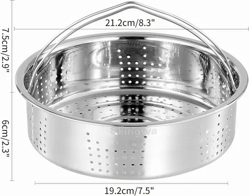 Vista 9 de Cesta de vapor, inserto de cesta de vapor para 6,8 ollas (agujero pequeño)