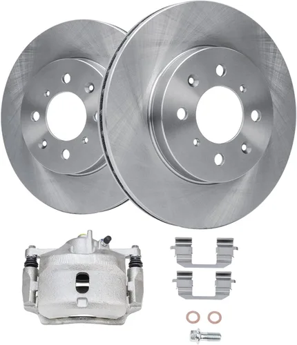 Vista 31 de Detroit Axle - Kit de freno delantero para Toyota RAV4 Prius V Lexus HS250h Scion xB Rotores de freno de disco de 10.83 pulgadas Pinza de freno