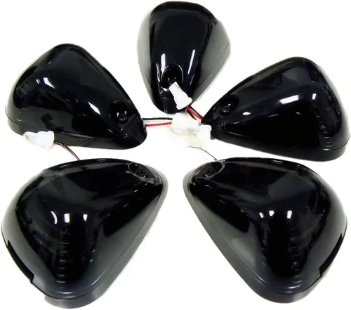 Vista 3 de VMS RACING CAB - Marcadores de luces de techo, 5 piezas con base en lentes ahumados, montaje CRL 264143BK compatible con Ford F250 F350 F450 F550