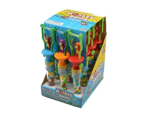 Vista 2 de Kidsmania Monkey Swing Toys with Candy: caja de exhibición de 12 piezas
