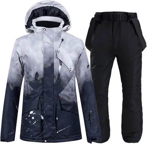 Vista 12 de Conjunto de pantalones gruesos y cálidos para mujer, para esquí, snowboard, chaqueta