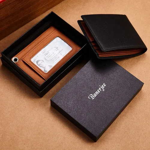 Vista 9 de Silm Leather Wallet for Men RFID Blocking Bifold Larger Capacity with (12+6) Slots Credit Card Holder with Gift Box