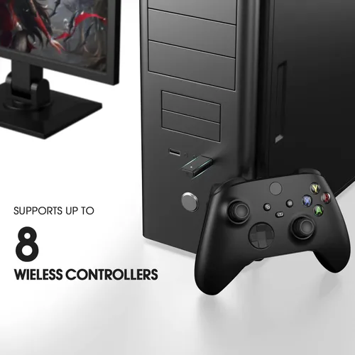 Vista 6 de Smlau Adaptador inalámbrico XB2 compatible con Xbox One Controller y Xbox Series X para Windows 78811011