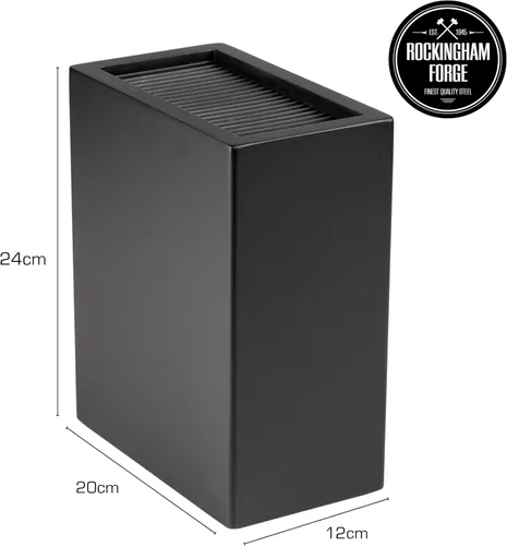 Vista 2 de Rockingham Forge Soporte universal vertical para 20 cuchillos de hasta 7.9 in de largo, color negro mate