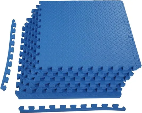 Vista 28 de BalanceFrom Tapete de ejercicio tipo rompecabezas con baldosas entrelazadas de espuma EVA para MMA – Ejercicio – Una pulgada de grosor, 24 pies