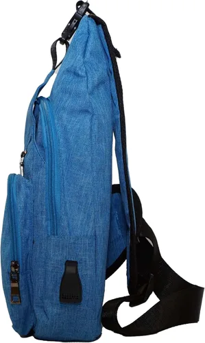 Vista 88 de Nupouch Mochila cruzada antirrobo, carga USB, mochila ligera para viajes, senderismo, todos los días