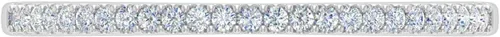 Vista 3 de Anillo apilable de oro de 10 quilates con diamantes blancos redondos de 0.08 quilates (ctw)
