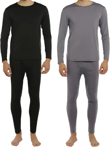 Vista 13 de ViCherub Ropa interior térmica para hombres con forro polar Long Johns conjunto térmico largo capa base para clima frío parte superior e inferior