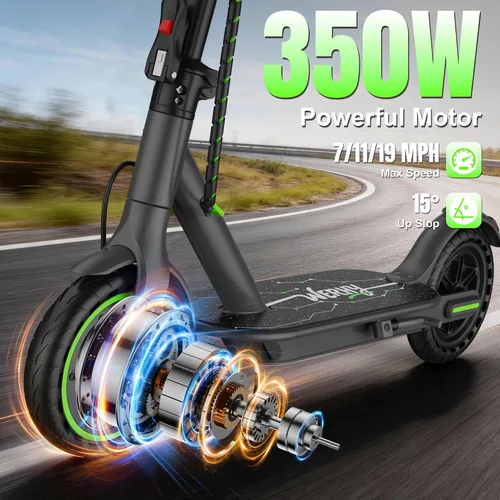Vista 5 de Scooter eléctrico para pies de 7.8"-9.4", motor de 350W, rango máximo de 15