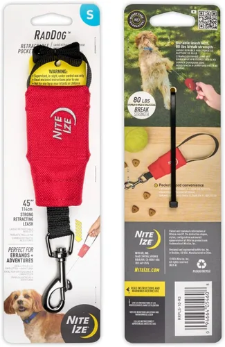 Vista 7 de Nite Ize RadDog - Correa de bolsillo retráctil, duradera y cómoda, correa retráctil compacta para pasear al perro, portátil y resistente para el uso