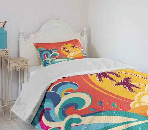 Vista 4 de Lunarable - Colcha multicolor disponible en diferentes tamaños y con diferentes estampados
