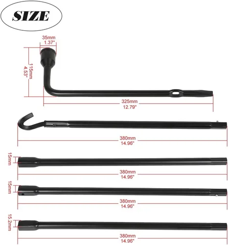 Vista 4 de ECCPP Juego de herramientas de llave de repuesto compatible con Dodge para Ram 1500 2002-2010 para Ram 1500 2011-2015 5093163AA con bolsa