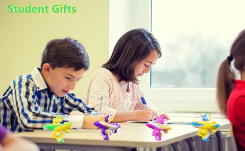 Vista 3 de Paquete de 100 unidades de juguetes para ansiedad de burbujas de arcoíris para niños y niñas, suministros de fiesta de cumpleaños, regalos de premio