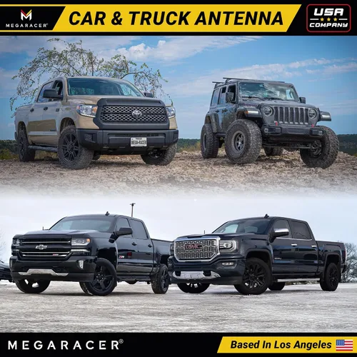 Vista 3 de Antena corta de fibra de carbono negra de 5 pulgadas para Ford F150 F250 Bronco RAM 1500 Chevy Silverado GMC Sierra Wrangler Gladiator Tundra Tacoma