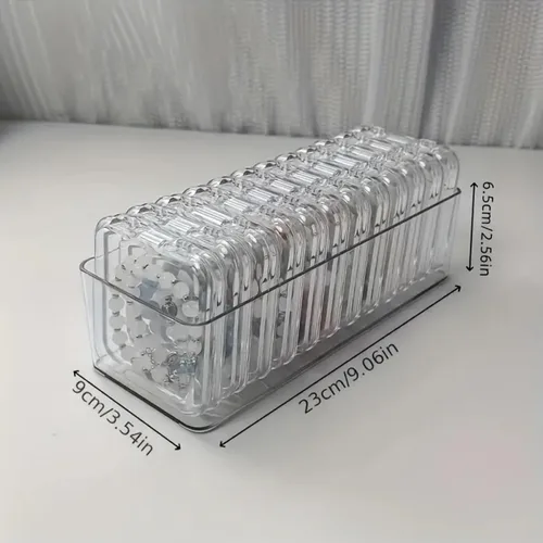 Vista 7 de Caja de almacenamiento organizadora de cables con 12 bridas de cables, caja de gestión de cables de escritorio con interruptor, organizador