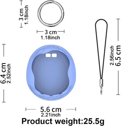 Vista 3 de Funda de silicona de repuesto compatible con Tamagotchi Uni, funda suave anticaída para Tamagotchi Uni, accesorios con cordón para el dedo
