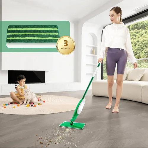Vista 3 de Paquete de 3 repuestos para trapeador Libman Freedom, almohadillas de microfibra reutilizables de repuesto para trapeador, almohadillas de limpieza