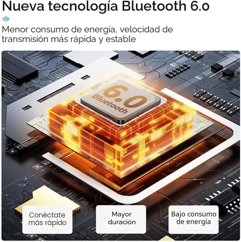 Vista 9 de LANDIBO Auriculares deportivos Bluetooth, 25 horas de tiempo de reproducción, auriculares inalámbricos 6.0 con micrófono, cancelación de ruido