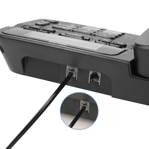 Vista 5 de Vthahaby Paquete de 3 cables de extensión de teléfono fijo de 6 pies con enchufe RJ-11 6P4C estándar para teléfono fijo y fax (negro)