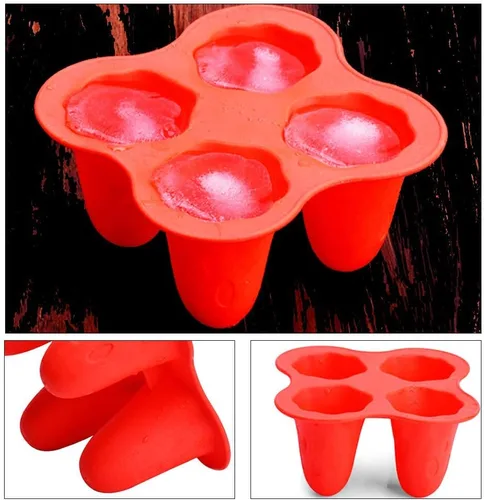 Vista 3 de Juego de 3 bandejas de cubitos de hielo fantasma, moldes de silicona fantasma para fiesta de Halloween, fondant de chocolate, gelatina de caramelo