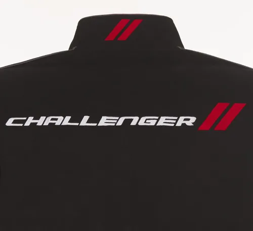 Vista 6 de JH DESIGN GROUP Chaqueta Dodge Challenger para hombre, un abrigo de sarga clásico bordado