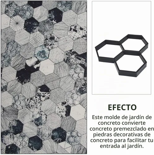 Vista 6 de Moldes y formas de hormigón, moldes de pavimentación para hormigón, pavimentadora de piedra de escalonamiento reutilizable, moldes para pavimento