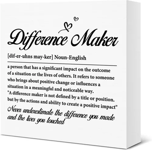 Vista 11 de Inspirational Quote Wooden Box Sign Desk Decor for Home Office Shelf Beautiful