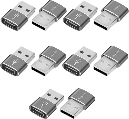Vista 12 de Adaptador USB C a Micro USB, paquete de 2 unidades, USB tipo C (hembra) a micro USB (macho) Conector de conversión compatible con carga