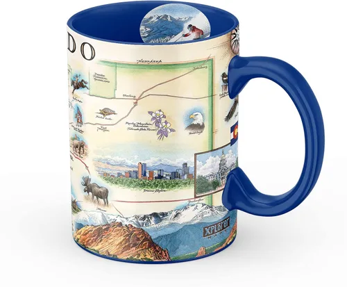Vista 35 de Taza de cerámica con mapa de 1000 islas de Xplorer Maps (16oz) – Taza de café libre de BPA para bebidas frías y calientes – Perfecta para oficina