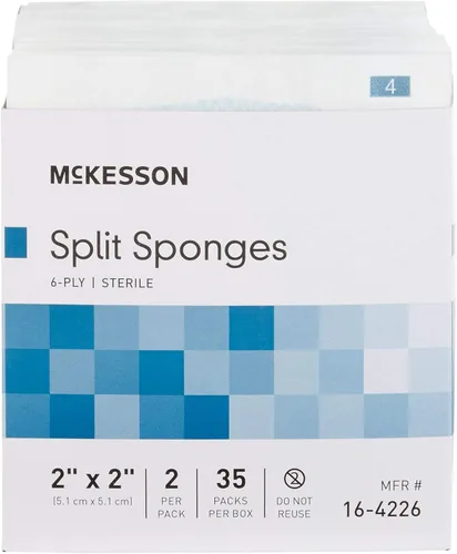 Vista 9 de McKesson Performance Plus Gasa dividida IV Esponja 6 capas estéril 2"X2" - Caja de 35 - Modelo 22352000
