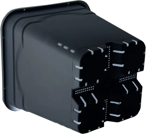 Vista 2 de Active AQUA HG5X5SB, 5" X 5", Negro 5" por 5" Caja cuadrada alta de 100, 7", 5