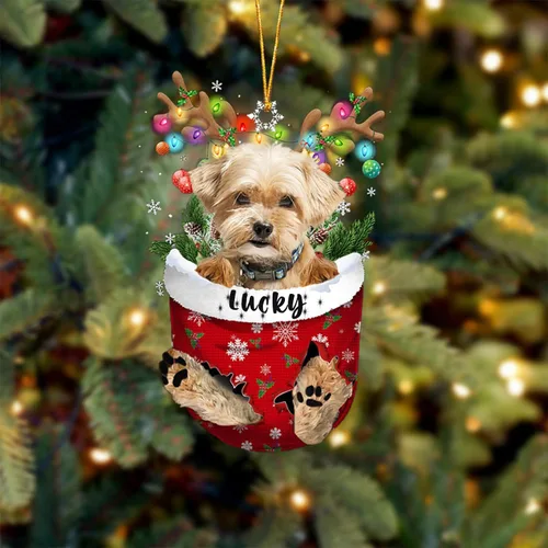 Vista 119 de Adorno de Navidad personalizado para perro Airedale Terrier en bolsillo de nieve, adorno para árbol de Navidad, idea de regalo para amantes