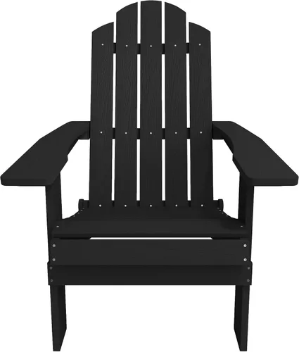 Vista 8 de MXIMU Silla Adirondack plegable para exteriores: sillas Adirondack fáciles de montar y cómodas, silla de plástico compuesto para todo tipo de clima