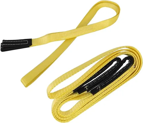 Vista 5 de XSTRAP - Polipasto de cuerda reflectante de 50 pies de resistencia a la rotura de 2,000 libras + 2 correas de malla de elevación de 1 x 8 pies