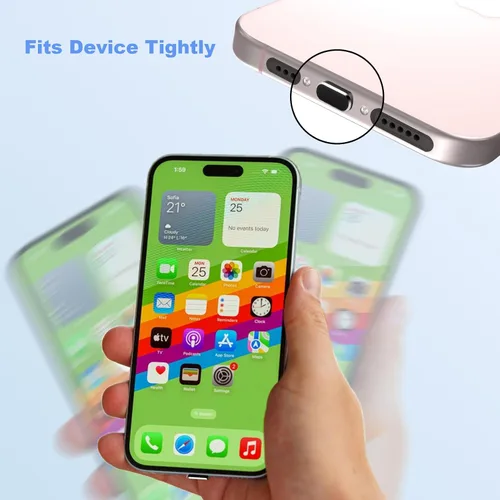 Vista 11 de Enchufe antipolvo USB C para iPhone 15, 16, 17, cubierta de puerto USB C, cubierta de altavoz de teléfono, limpiador de puerto de carga de teléfono